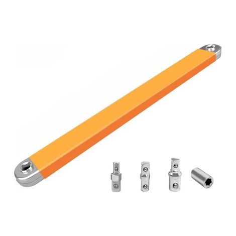Satz mit 38 cm (15 Zoll) langen, abgewinkelten Ratschenverlängerungen Werkzeug für Autowartung und reparatur, robuster Griff, manuelle Steckschlü (1/5)