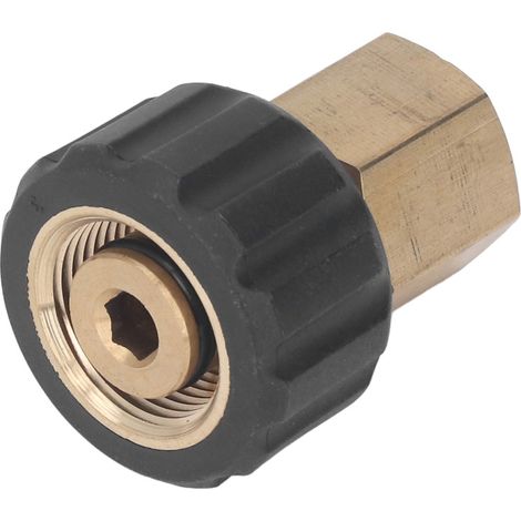 Adaptateur pour nettoyeur haute pression, raccord de tuyau, 5000 PSI, pièces de rechange, accessoires, filetage femelle G3/8 vers femelle M22, 15 mm (1/5)