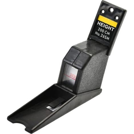 Ruban à Mesurer la Hauteur, 2 mètres Règle d'Oil de Taille d'Enfants Adulte Rétractable pour la Mesure de Taille(noir) (1/4)