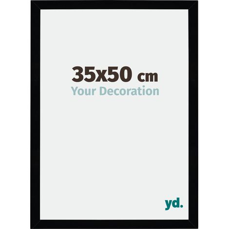 Your Decoration - 35x50 cm - Cadres Photo en MDF Avec Verre acrylique - Anti-Reflet - Excellente Qualité - Noir Brillant - Cadre Decoration Murale - Mura.
