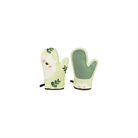 Paire de gants de cuisine en silicone résistants à la chaleur, pour cuisson et grill – (1/5)