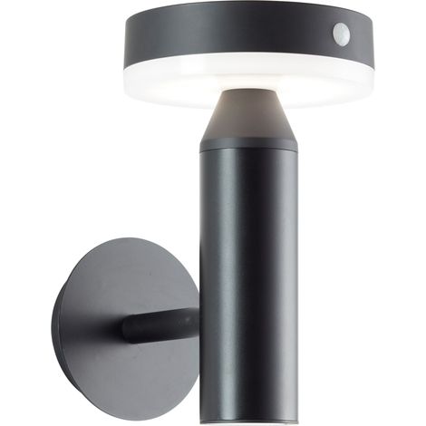 Brilliant LED Außen-Wandleuchte Magua LED Außenlampe mit Solar, 20 cm, 350 lm, 4000 K, Metall, schwarz (1/5)