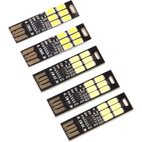 5 veilleuses USB à variation continue et interrupteur tactile mini barre à 6 LED pour laboratoire et institut de recherche (1/5)