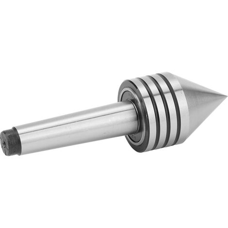 Pointe mobile de contre-pointe MT2 pour l'usinage des métaux et du bois, point à 60° adapté aux tours CNC. (1/5)