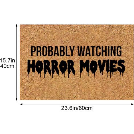 Tapis De Seuil Fantôme - Tapis D'Entrée Non Glissant Pour Intérieur Et Extérieur - 60 X 40 Cm - Motif Halloween - 1 Pièce (1/5)
