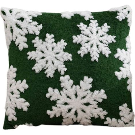 Housse De Coussin Noel Bonhomme De Neige - 45 X 45 Cm - Tissu Velours Jacquard - Fermeture Eclair Cachee - 1 Piece (1/5)