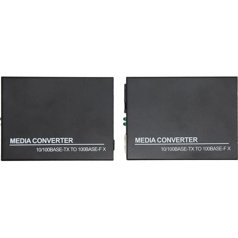 Convertisseur média fibre optique monomode 10/100Base-TX à 100Base-FX RJ45 vers SC émetteur-récepteur Ethernet (1/5)