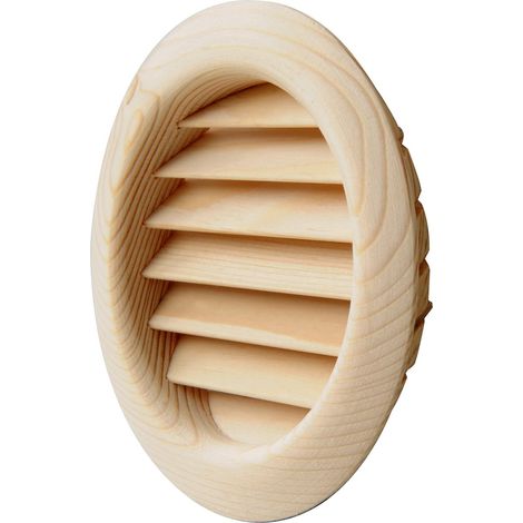 La Ventilazione LGRS100P Griglia Legno Tonda da Incasso, Pino Rosso, ø 100 mm (1/4)