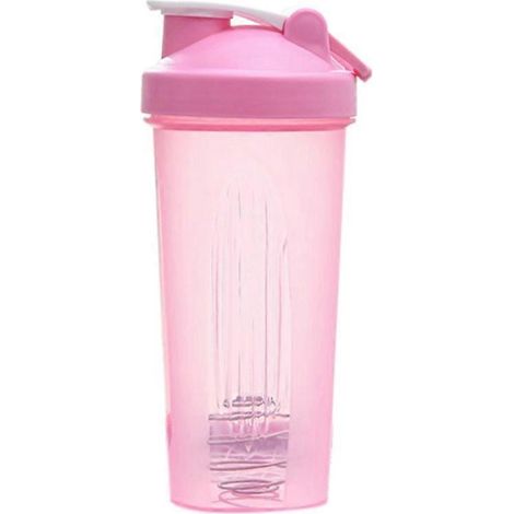 Gobelet mélangeur portable et pratique pour le sport, 600 ml, en plastique rose, pour adultes. (1/5)