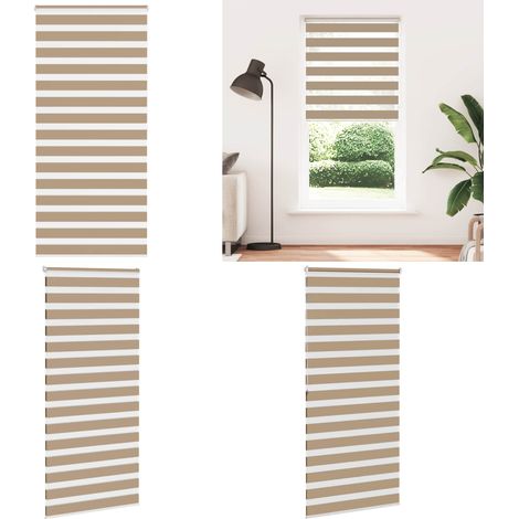 vidaXL Zebrarollo Sandbraun 95x200 cm Stoffbreite 90,9 cm Polyester (1/5)