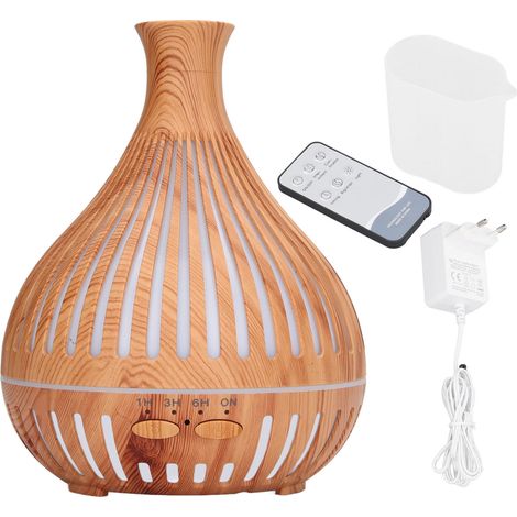 Diffuseur d'air 400ml pour bureau, télécommande, LED colorée, 35dB silencieux, arrêt auto, aromathérapie, 100-240V prise UE (1/5)