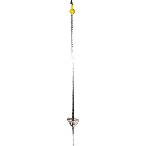 Beaumont – Lot de 25 piquets métal ovales 1,05 m – Isolateur en métal – Diamètre 7 mm – Pour délimitation et soutien de plantes (1/4)