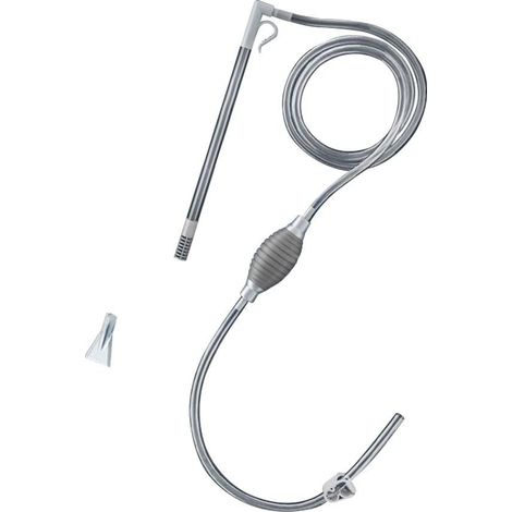 Nettoyeur d'aquarium avec siphon portable et pompe à filtre (gris)