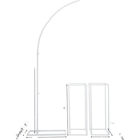 Hochzeitsbogenständer, langlebige Stahlkonstruktion, einfache Installation, WEISS, M (1/2)