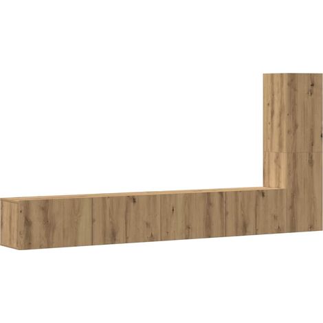 Maison Exclusive - 3-tlg. TV-Schrank-Set Wandmontage Artisan-Eich