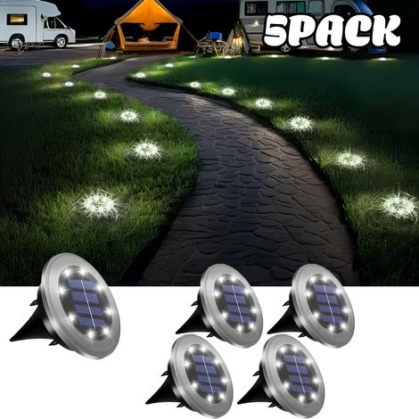 Éclairage de sol solaire extérieur composé de 56 LED et de 5 groupes de 40 LED chacun. Blanc froid-AquaForge (1/5)