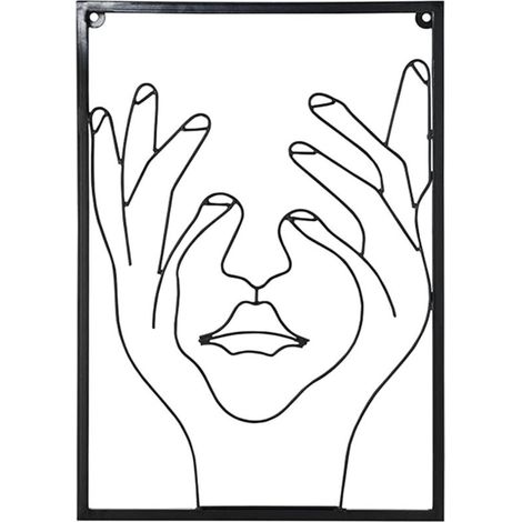 30 cm Art mural métal noir rustique, décoration murale pour maison élégante (1/5)
