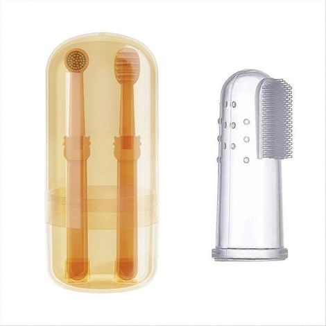Weiche Silikon-Fingerzahnbürste für Hunde, Mundreinigung, Mundhygiene-Zubehör für Haustiere (1/5)