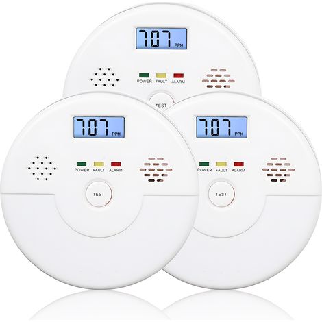 Detector de Monóxido de Carbono con Pantalla LCD, Sensor Electroquímico 0-999ppm y Alarma 85dB – Ideal para Hogar y Garaje (1/5)