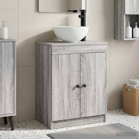 Vanidad de baño con lavabo  gris 54 x 35 x 83 cm