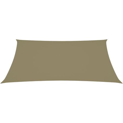Voile d'ombrage, Protection Solaire, pour Jardin Terrasse Extérieur, Tissu Oxford rectangulaire 6x7 m Beige OIB6517E (1/5)
