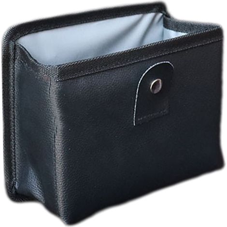 Papelera plegable para coche, bolsa de almacenamiento para puerta, organizador multifuncional para coche, papelera de cuero para interior, práctica, paquete de 2 (negro) (1/5)