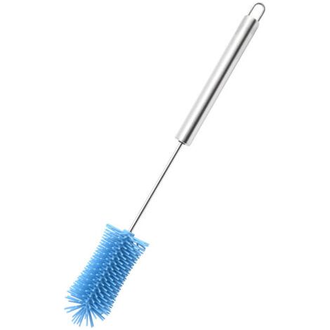 Goupillon Bouteille Silicone Goupillon Biberon Brosse Bouteille Goupillon Gourde Long Manche Brosse Nettoyage Brosse Biberon Brosse de Nettoyage pour Cuisine Tasses Bouteilles Bouilloires (1/5)