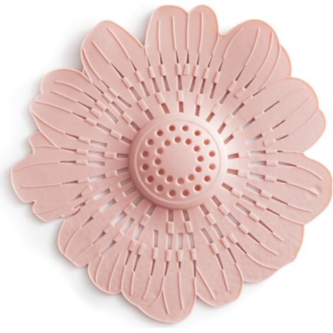 Haarfilter für Küchenspülen, Badewannen und Duschen zur Vermeidung von Verstopfungen. Rosa Haarfilter für Badezimmerwaschbecken.