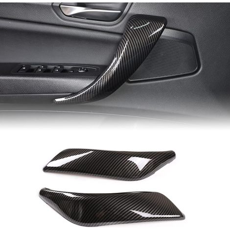 Autocollant pour poignée de portière intérieure de voiture (fibre de carbone) pour Série 1 2 F20 F21 F22 F23 2012-2018 (1/4)