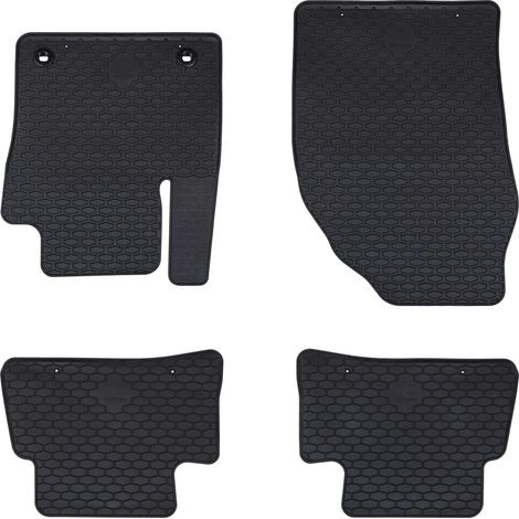 Autofußmatte 4 pcs Schwarz Gummi