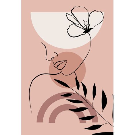 Papier peint panoramique - Femme Boho - 130 cm x 190 cm (1/2)
