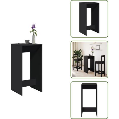 vidaXL Bartisch Schwarz 51x50x103,5 cm Holzwerkstoff (1/5)