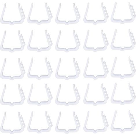 Lote de 100 ganchos exteriores para Navidad, para decoraciones navideñas, canaletas, vallas, colores variados (1/5)