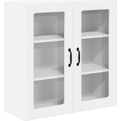 Meubles de Rangement,Armoire de cuisine avec étagère Blanc brillant 80 x 31 x 80 cm CFW233634 (1/5)