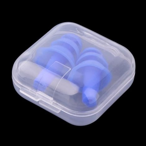 2 paires de Silicone oreille bouchons Anti bruit ronflement bouchons d’oreilles confortables pour étude dormir (1/4)