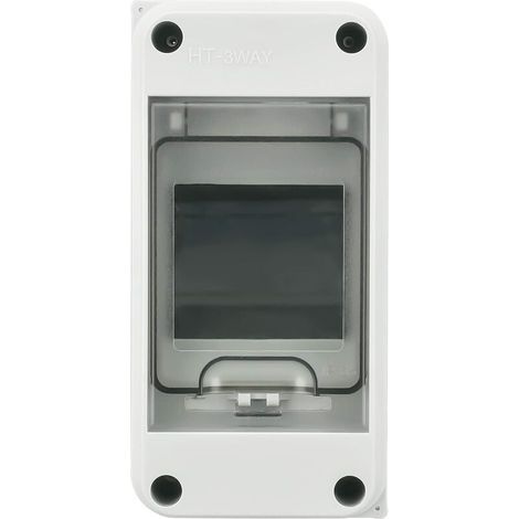 IP65 Wasserdichter Elektroverteiler für den Außenbereich, 3 Module, ABS-Kunststoffoberfläche, Wasserdichter Elektroverteiler für den Außenbereich, Schaltschrank, Modulare Anschlussdose (3-Wege) (1/5)