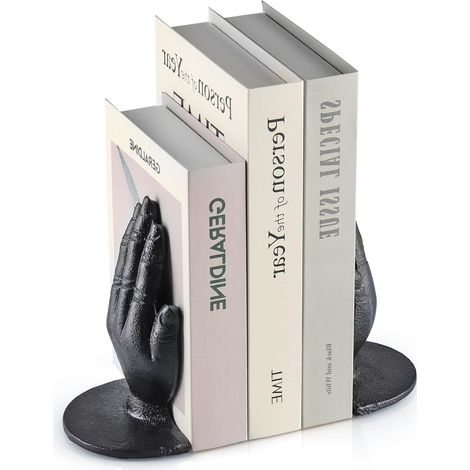 Serre-livres décoratifs lourds en forme de main en fonte (1/5)