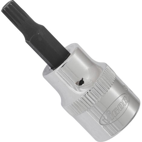 Schraubendrehereinsatz ∙ V6106 ∙ 3/8 Zoll (10 mm) Vierkant hohl ∙ Innen Vielzahn Profil XZN ∙ SW M5 (1/2)