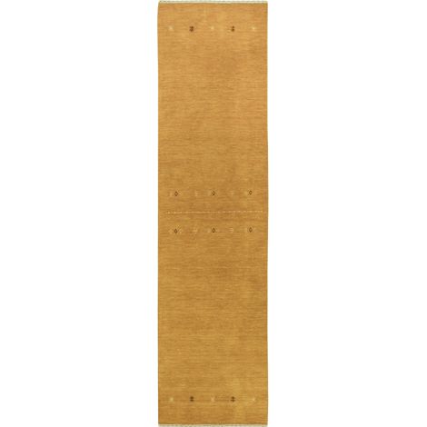 Tapis Loribaft tissé Tapis MumbaiMagic - Tapis en laine - 300x80cm, Rectangular - 100% Laine vierge - Tissé main - Or (1/5)
