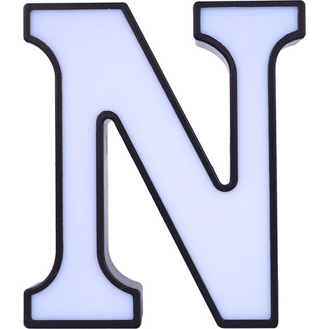Jeffergarden Lampe LED en plastique avec 26 lettres de l'alphabet anglais, lumière de décoration en forme de lettre pour anniversaire, proposition de confession, lumière blanche (1/5)