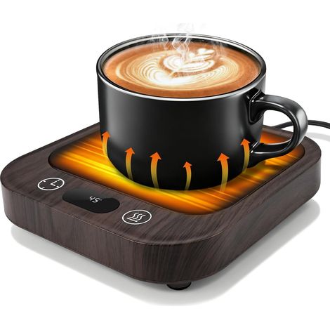 Calentador de tazas, calentador de café de escritorio, con 4 ajustes de temperatura, temporizador de 2 a 8 horas, función de apagado automático después de 8 horas, para calentar café, leche, cacao o v (1/5)