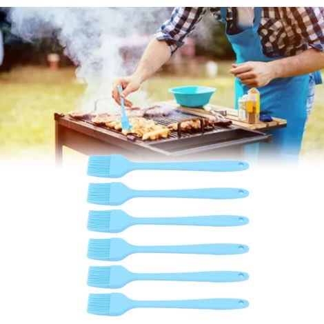 Blaue Silikon-Grillbürste, Allzweck-Silikonölpinsel zum Kochen und Backen, Outdoor-Grillbürste, blaue Silikonölbürste (1/5)