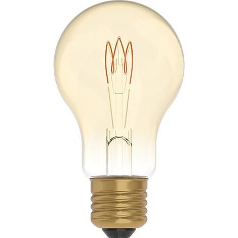 Ampoule LED déco/vintage - forme poire A60 E27 2,5W 136mc 1800K or 330° - à intensité variable (1/3)
