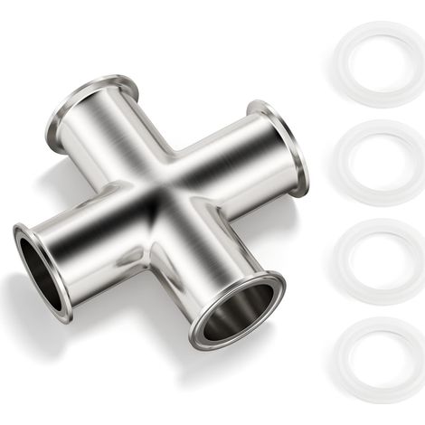 Collier de serrage à 4 voies adapté à un tube de 3" de diamètre extérieur Raccord sanitaire en acier inoxydable 304 Tri-clamp de 3" Bride à ferrule de 91 mm (1/5)