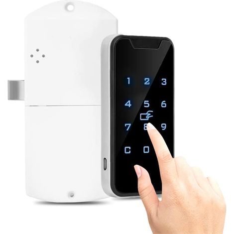 QiMeiTech Serrure électronique, Smart Digital RFID Password Lock Touch Keypad Verrouillage électronique du classeur (1/4)
