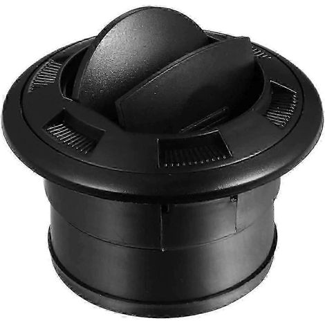 Grille d'aération rotative de 75 mm, monobloc noire (1/4)