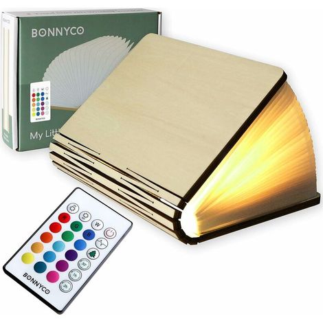 Wooden Folding Led Book Light with 16 Colors Remote Control and Timer Illuminated Book for Bedroom, Home and Office Decoration Lumio Lamp, Christmas and Birthday Gift Idea for Men & Women (1/5)