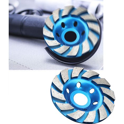 Disque de meulage diamant 100mm, meule abrasive pour pierre et béton, polissage, couleur bleue (1/5)
