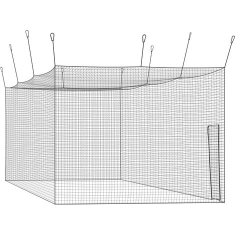 Mophorn Gabbia da Battuta Pop-Up di Baseball 12700 x 3900 x 3080 mm, Struttura Portatile e Autonoma, con Rete HDPE a 30 Strati e Moschettoni, Adatta per Interni ed Esterni, Solo Rete (1/5)