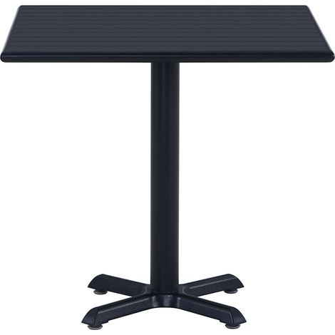 vidaXL Mesa de jardín negra 80x80x75 cm (1/2)
